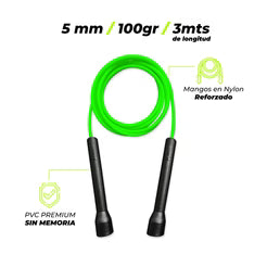 Lazo de Salto 5mm PVC Premium Verde Neon