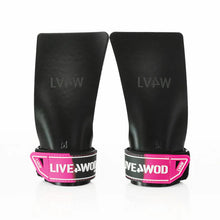 Cargar imagen en el visor de la galería, Grips (Calleras) URSUS 2.0 Sin Hueco LIVE4WOD Negro/Fucsia (No necesitan magnesio)
