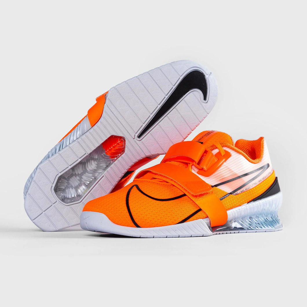 NIKE ROMALEOS 4 – Naranja/Blanco Caballero**⚠️ ** NO APLICA CAMBIO POR TALLA