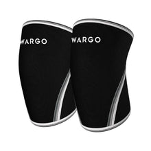 Cargar imagen en el visor de la galería, Rodilleras Wargo 7 mm Knee Sleeves NEGRO/BLANCO
