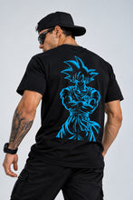 Cargar imagen en el visor de la galería, Camiseta Goku- Negro/Azul Tela Fria
