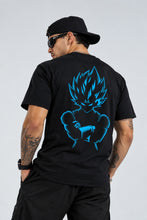 Cargar imagen en el visor de la galería, Camiseta Goku- Negro/Azul Tela Fria
