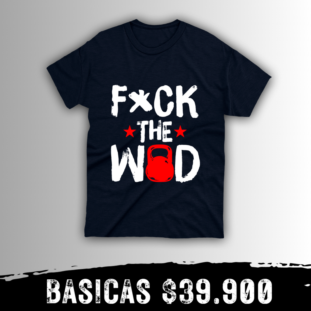 Camiseta FUCK THE WOD (Algodon + Poliester) Negro