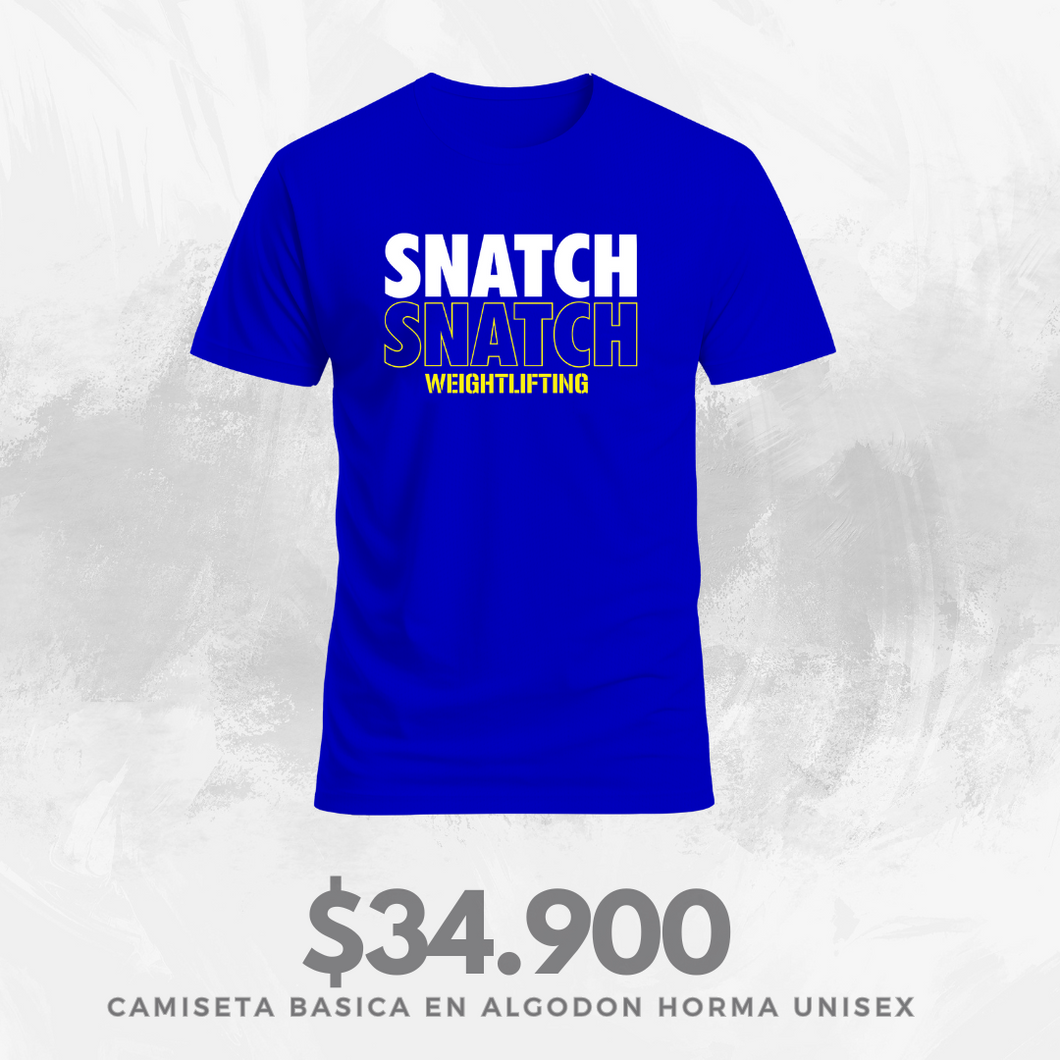 Camiseta New Snatch (Algodon + Poliester) Azul Rey