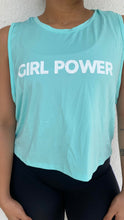 Cargar imagen en el visor de la galería, Tank Top Horma Dama Tela Dry Fit Girl Power Verde Menta
