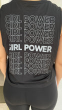 Cargar imagen en el visor de la galería, Tank Top Horma Dama Tela Dry Fit Girl Power Negro
