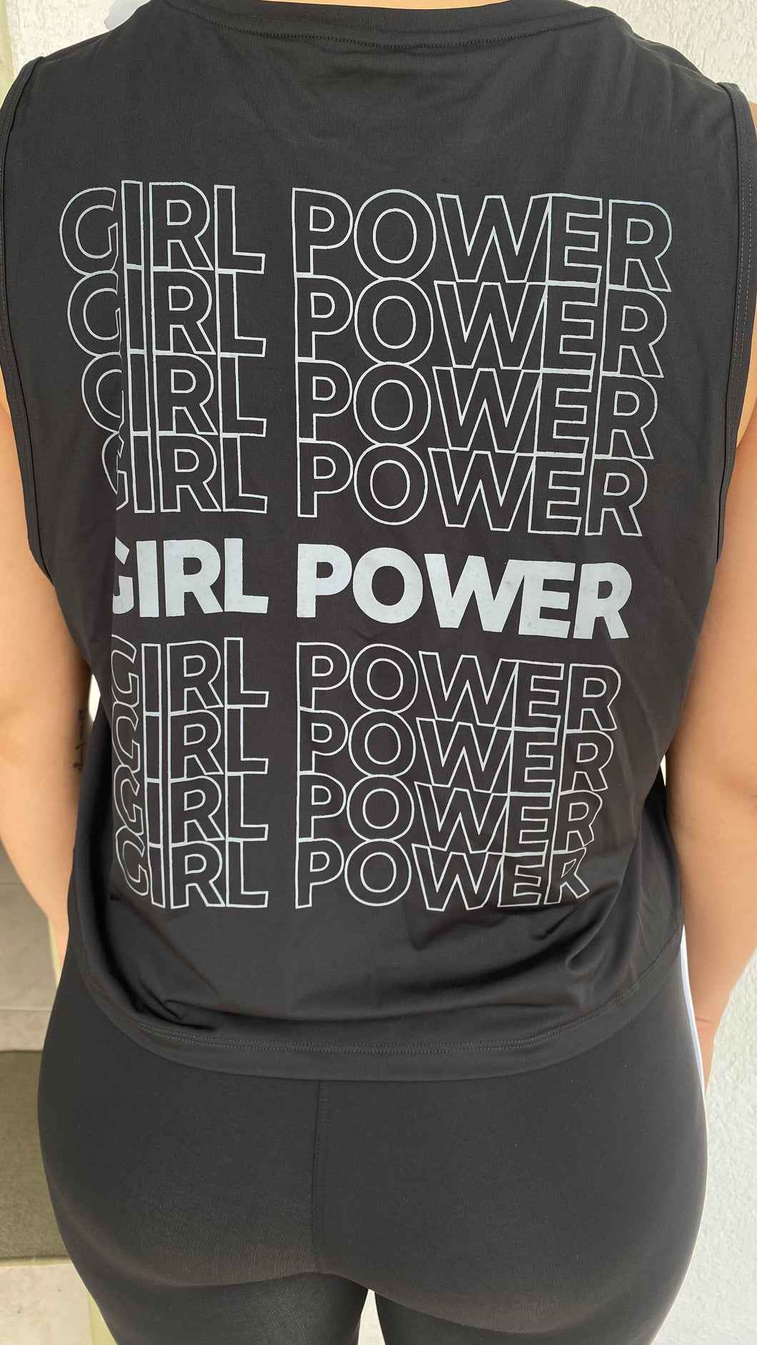 Tank Top Horma Dama Tela Dry Fit Girl Power Negro