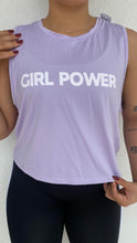 Cargar imagen en el visor de la galería, Tank Top Horma Dama Tela Dry Fit Girl Power Lila
