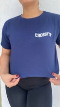 Cargar imagen en el visor de la galería, CROP TOP CROSSFIT ERA (ALGODON POLIESTER) AZUL OSCURO
