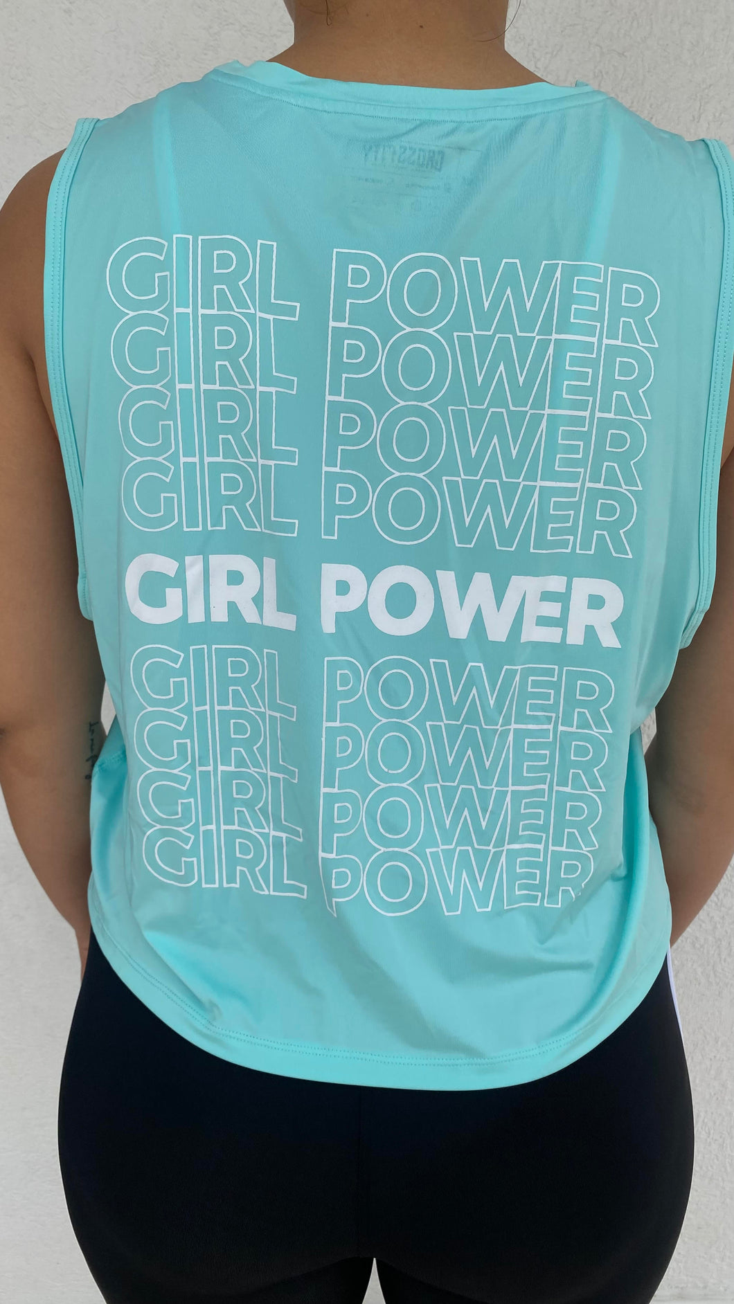 Tank Top Horma Dama Tela Dry Fit Girl Power Verde Menta