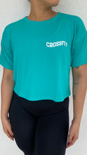 Cargar imagen en el visor de la galería, CROP TOP CROSSFIT ERA (ALGODON POLIESTER) VERDE MENTA
