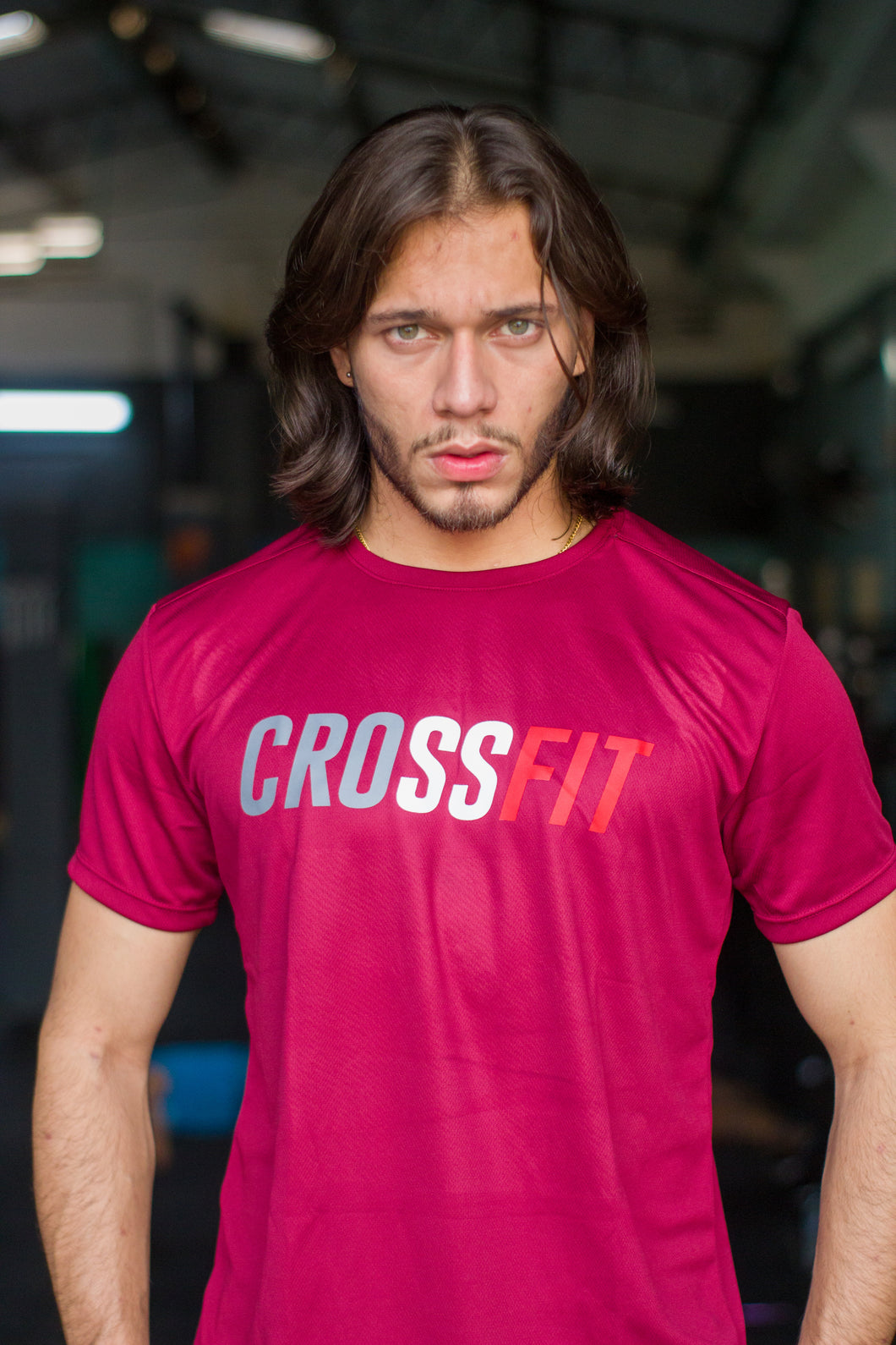 Camiseta Crossfit Vinotinto  /  Tricolor (Dry Fit)