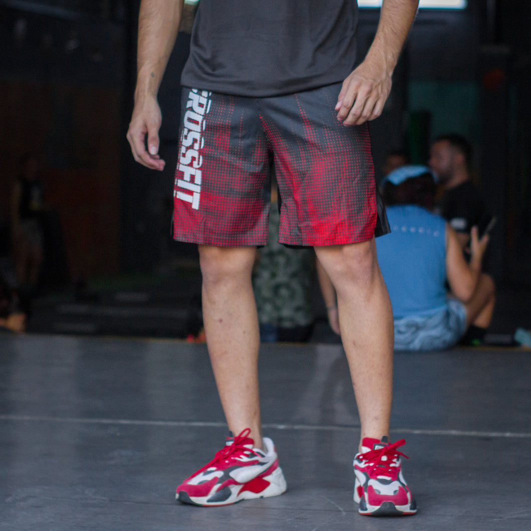 Pantaloneta Crossfit Gradient Negro / Rojo