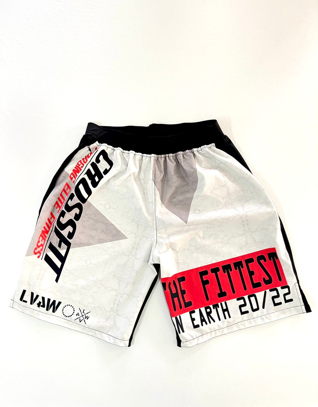 Pantaloneta LIVE4WOD para caballeros THE FITTEST WHITE