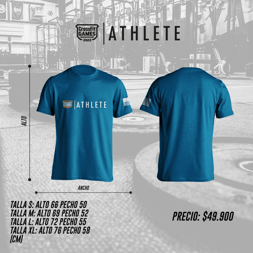 Camiseta Dry Fit  - ATHLETE Azul Celeste