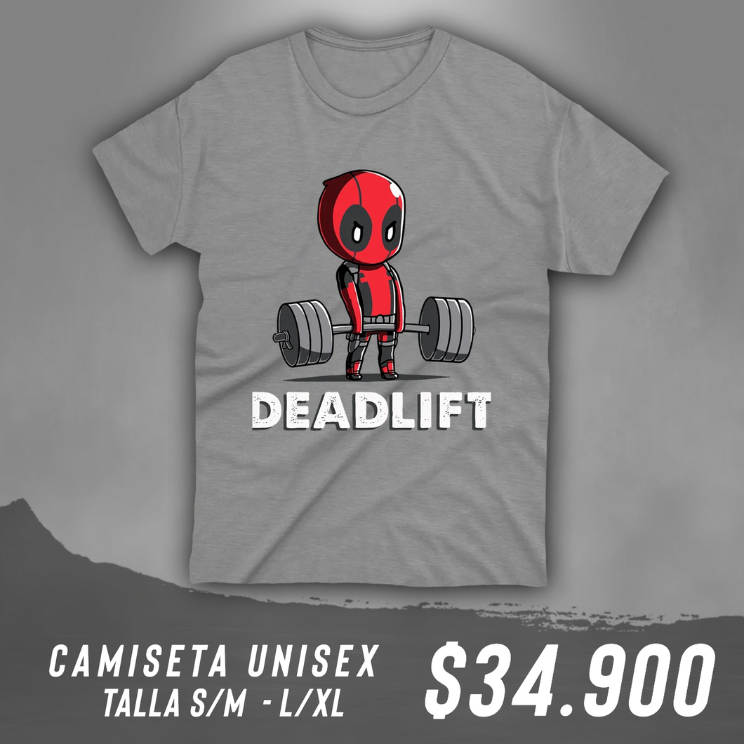 Camiseta Deadpool (Algodon + Poliester) Gris