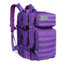 Cargar imagen en el visor de la galería, Morral Tactico Militar de 45 Litros (Morado)
