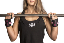 Cargar imagen en el visor de la galería, Muñequeras IRON BULL Dama Originales Negro / Rosa
